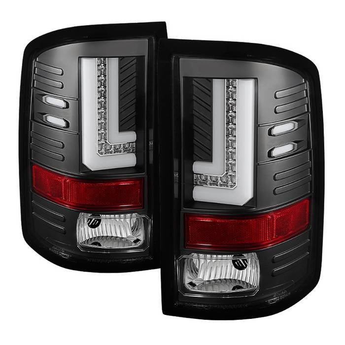 GMC Sierra 1500 14-18 2500HD/3500HD 15-19 LED Tail Lights - Black