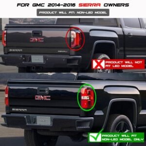 GMC Sierra 1500 14-18 2500HD/3500HD 15-19 LED Tail Lights - Black - Image 7
