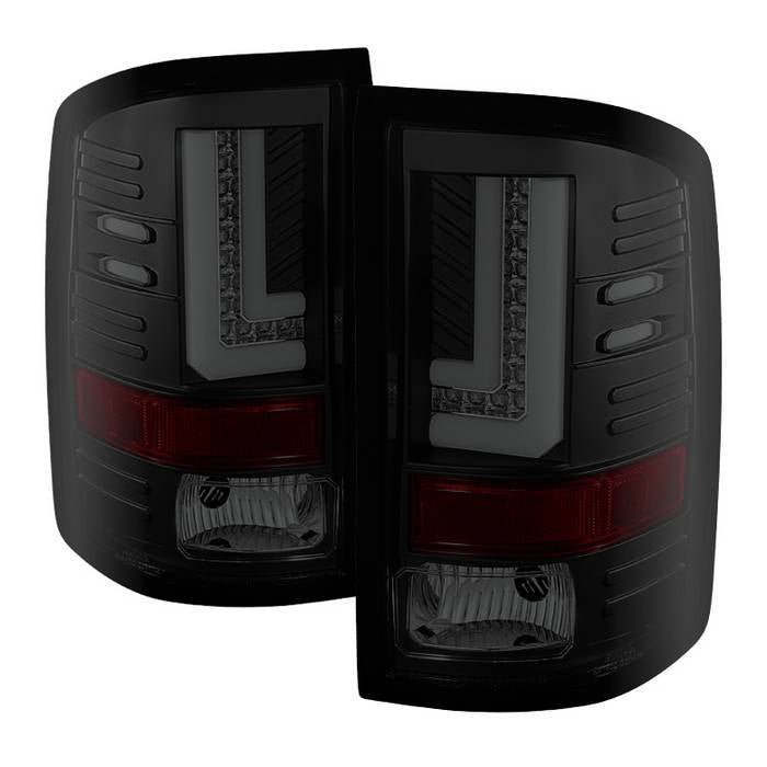 GMC Sierra 1500 14-18 2500HD/3500HD 15-19 LED Tail Lights - Black Smoke