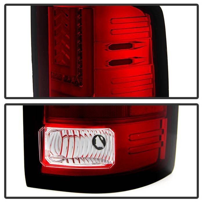 GMC Sierra 1500 14-18 2500HD/3500HD 15-19 LED Tail Lights - Red Clear