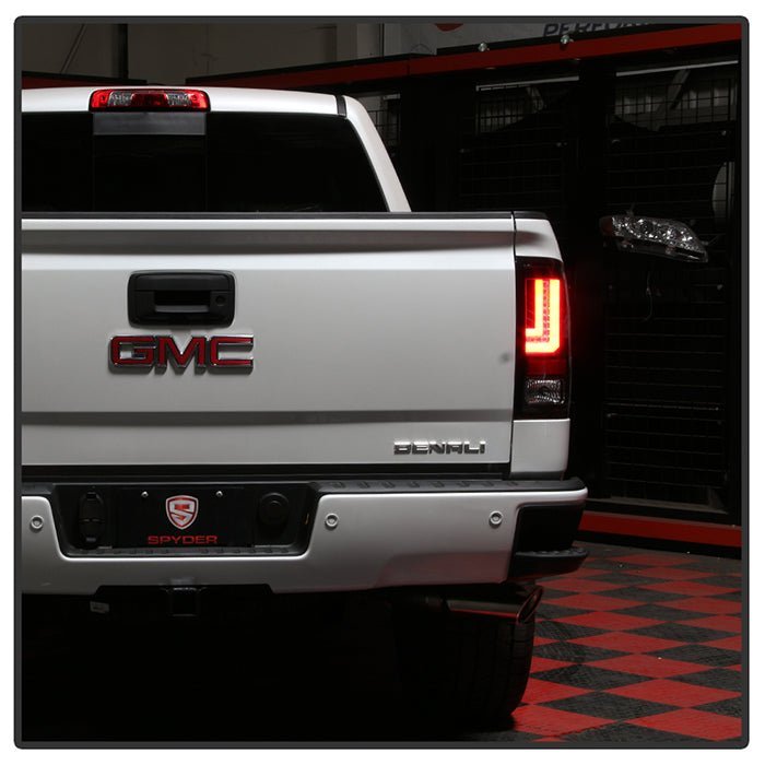 GMC Sierra 1500 2016-2018/ Sierra 2500/3500 HD 2016-2019 LED Tail Lights - Black