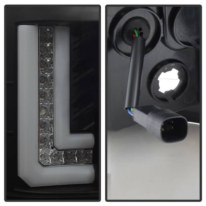 GMC Sierra 1500 2016-2018/ Sierra 2500/3500 HD 2016-2019 LED Tail Lights - Black