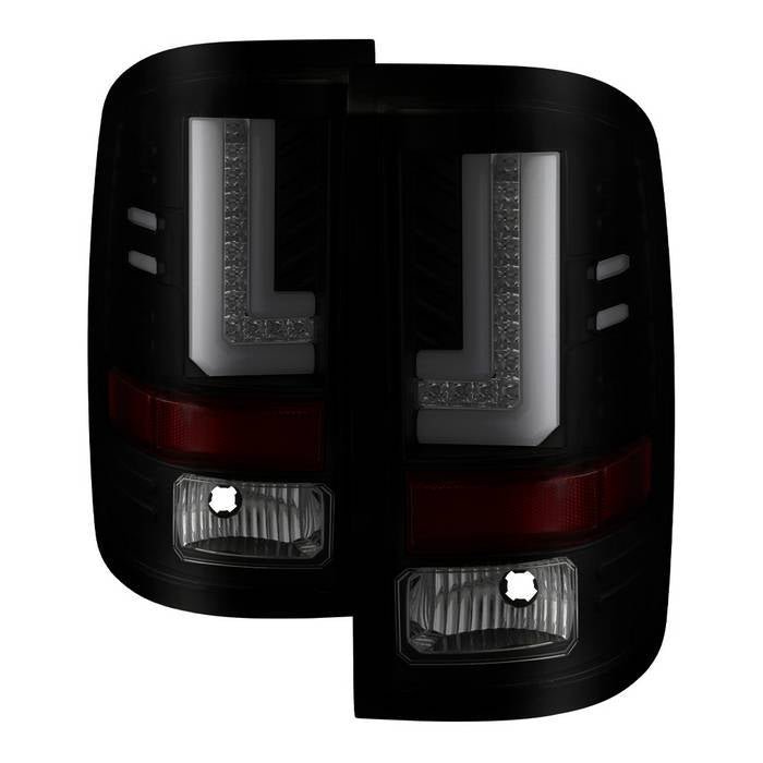 GMC Sierra 1500 2016-2018 Sierra 2500/3500 HD 2016-2019 LED Tail Lights - Black Smoke