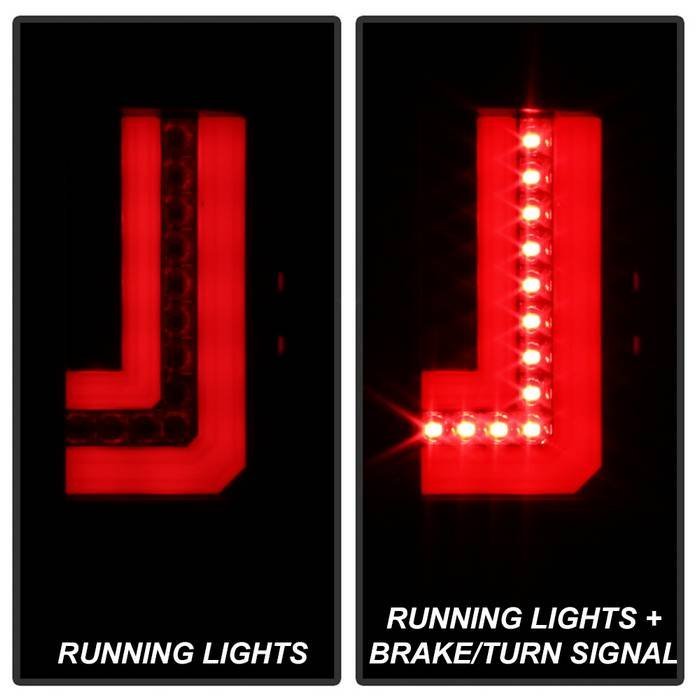 GMC Sierra 1500 2016-2018 Sierra 2500/3500 HD 2016-2019 LED Tail Lights - Black Smoke
