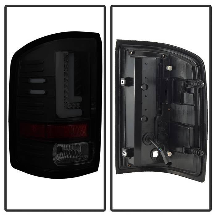 GMC Sierra 1500 2016-2018 Sierra 2500/3500 HD 2016-2019 LED Tail Lights - Black Smoke