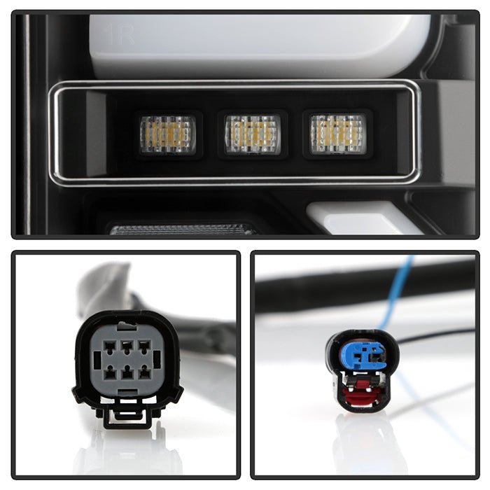 GMC Sierra 2019-2020 1500 Incandescent Bulb Model Only LED Tail Lights - Black