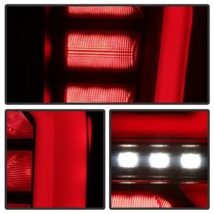 GMC Sierra 2019-2020 1500 Incandescent Bulb Model Only LED Tail Lights - Black - Image 8