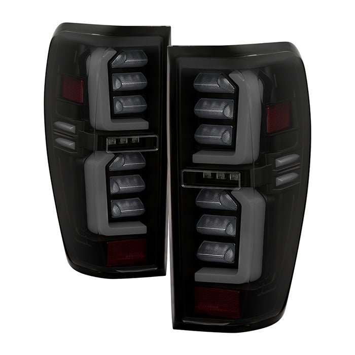 GMC Sierra 2019-2020 1500 Incandescent Bulb Model Only LED Tail Lights - Black Smoke