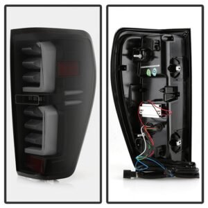 GMC Sierra 2019-2020 1500 Incandescent Bulb Model Only LED Tail Lights - Black Smoke - Image 2