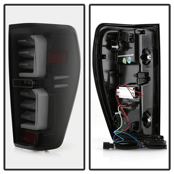 GMC Sierra 2019-2020 1500 Incandescent Bulb Model Only LED Tail Lights - Black Smoke