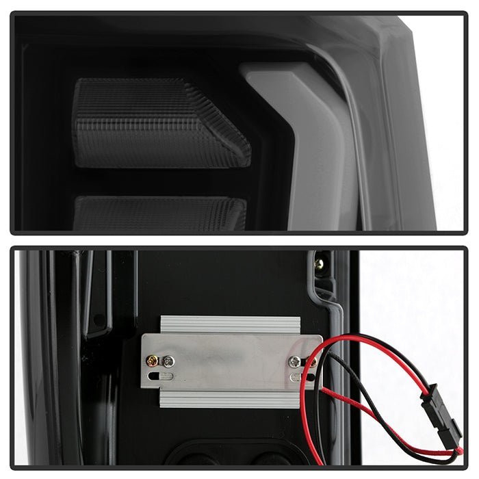 GMC Sierra 2019-2020 1500 Incandescent Bulb Model Only LED Tail Lights - Black Smoke