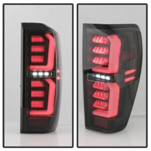 GMC Sierra 2019-2020 1500 Incandescent Bulb Model Only LED Tail Lights - Black Smoke - Image 6