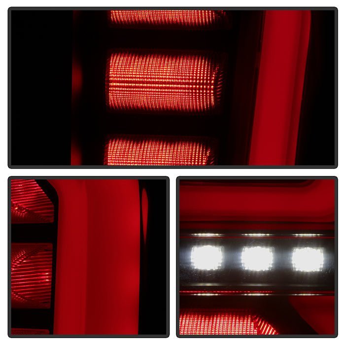 GMC Sierra 2019-2020 1500 Incandescent Bulb Model Only LED Tail Lights - Black Smoke