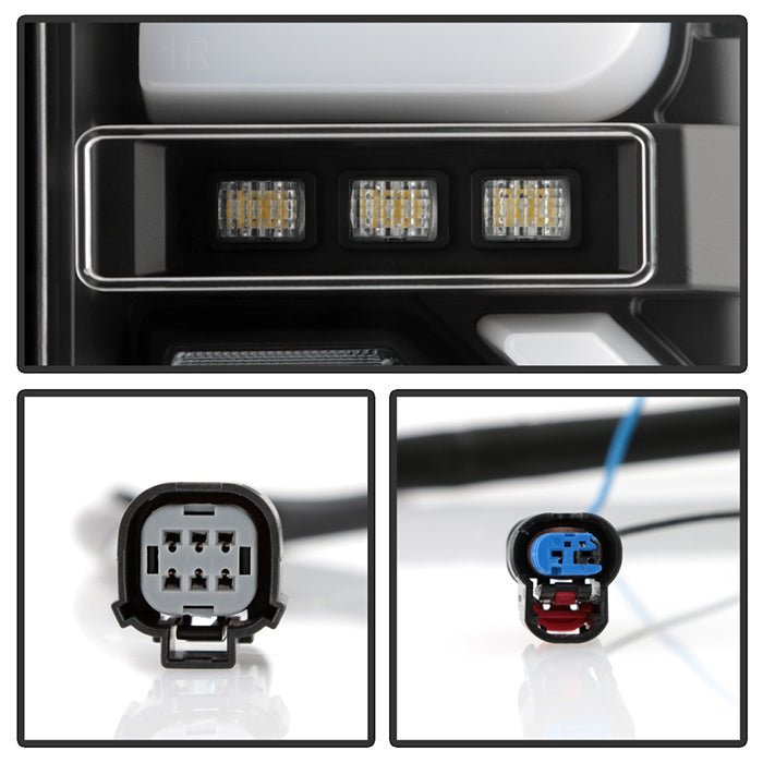 GMC Sierra 2019-2020 1500 LED Model Only LED Tail Lights - Black