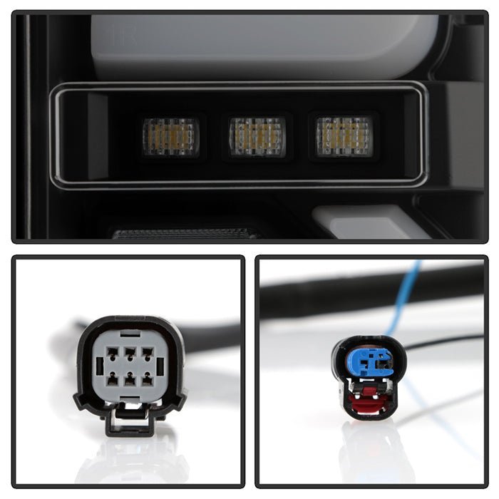GMC Sierra 2019-2020 1500 LED Model Only LED Tail Lights - Black Smoke