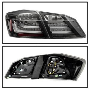 Honda Accord 2013-2015 4DR LED Tail Lights - Black - Image 2
