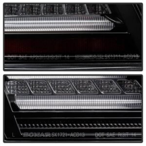 Honda Accord 2013-2015 4DR LED Tail Lights - Black - Image 4