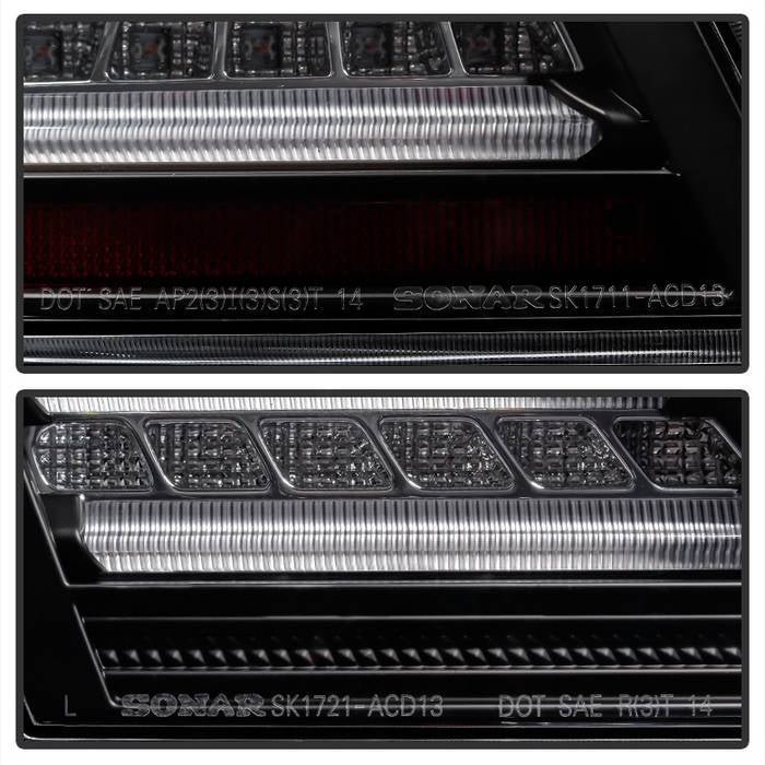 Honda Accord 2013-2015 4DR LED Tail Lights - Black