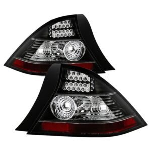 Honda Civic 04-05 2DR LED Tail Lights - Black - Image 1