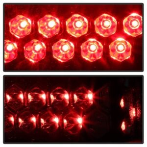 Honda Civic 04-05 2DR LED Tail Lights - Black - Image 8