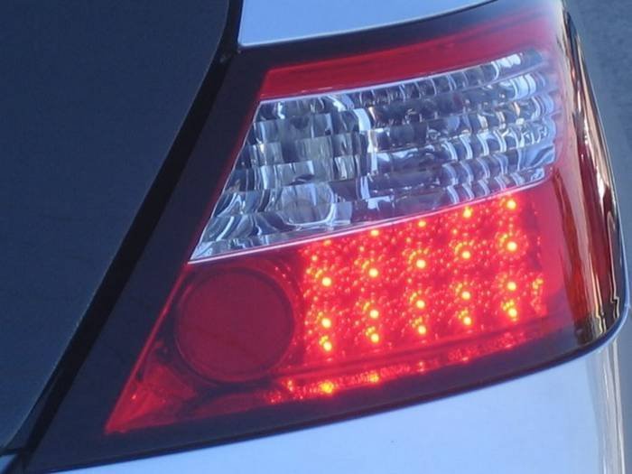 Honda Civic 06-08 2Dr LED Tail Lights - Red Clear