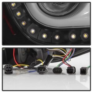 Honda Civic 2016 - 2019 4 Door Light Bar LED Tail Lights - Black - Image 5