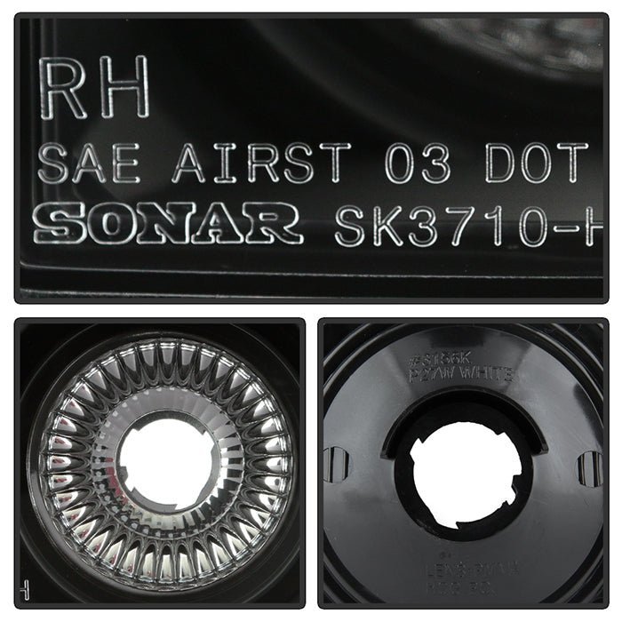 Hummer H2 03-09 Euro Style Tail Lights - Black
