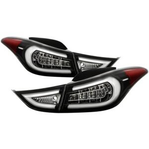 Hyundai Elantra 11-13 Light Bar LED Tail Lights - Black - Image 1