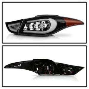 Hyundai Elantra 11-13 Light Bar LED Tail Lights - Black - Image 2