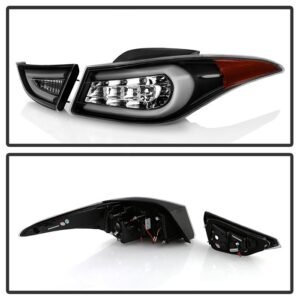 Hyundai Elantra 11-13 Light Bar LED Tail Lights - Black - Image 7