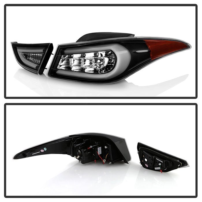 Hyundai Elantra 11-13 Light Bar LED Tail Lights - Black