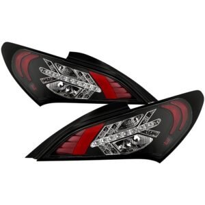 Hyundai Genesis 10-12 2Dr LED Tail Lights - Black - Image 1