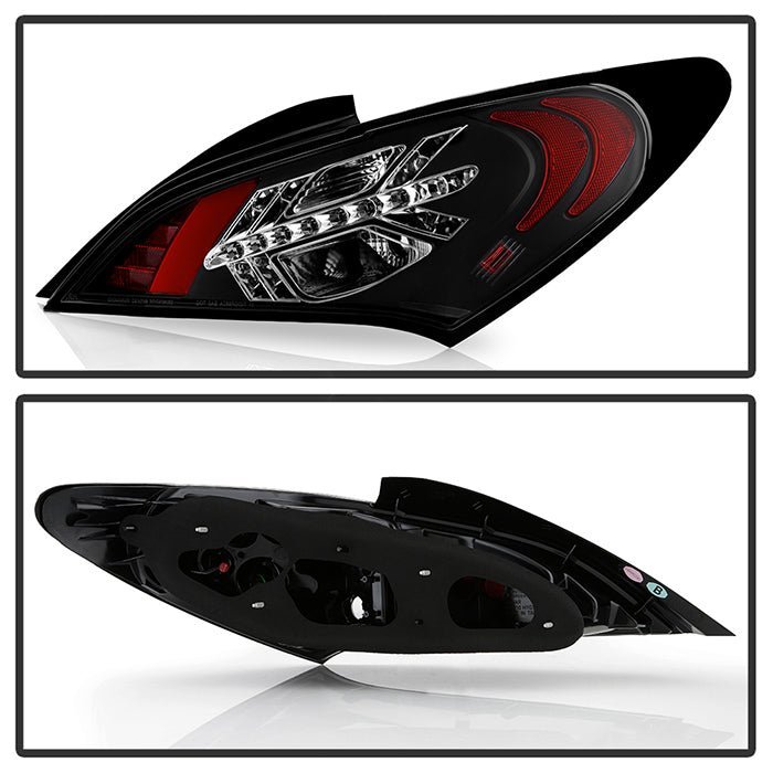 Hyundai Genesis 10-12 2Dr LED Tail Lights - Black
