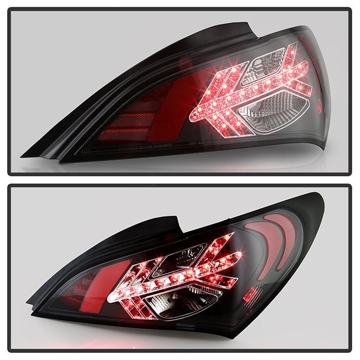 Hyundai Genesis 10-12 2Dr LED Tail Lights - Black