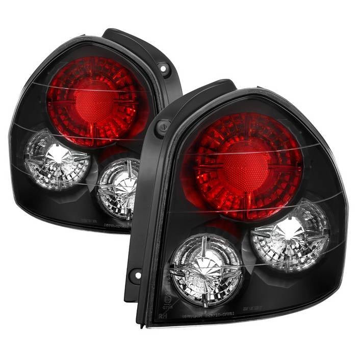 Hyundai Santa Fe 01-06 Euro Style Tail Lights - Black
