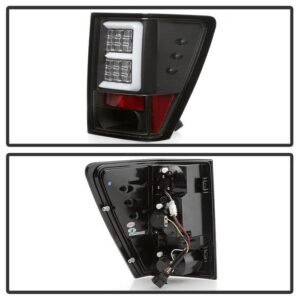 Jeep Grand Cherokee 05-06 Version 2 Light Bar LED Tail Lights - Black - Image 2