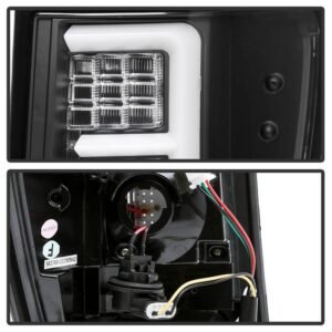 Jeep Grand Cherokee 05-06 Version 2 Light Bar LED Tail Lights - Black - Image 3