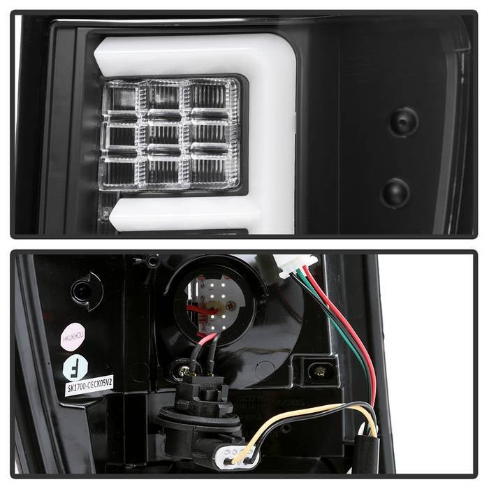 Jeep Grand Cherokee 05-06 Version 2 Light Bar LED Tail Lights - Black