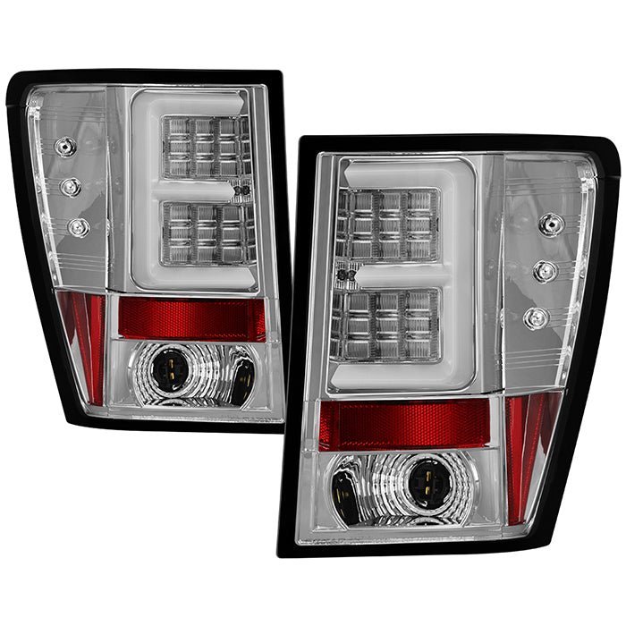 Jeep Grand Cherokee 05-06 Version 2 Light Bar LED Tail Lights - Chrome