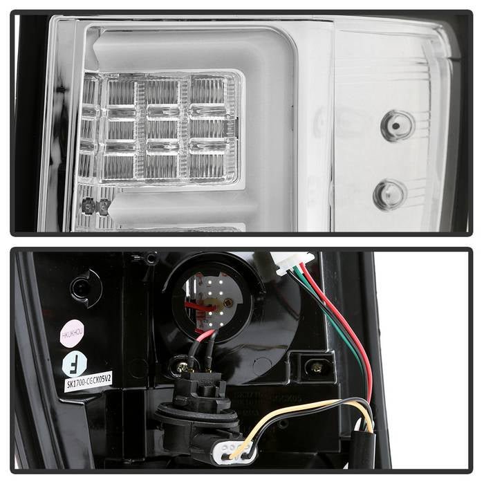 Jeep Grand Cherokee 05-06 Version 2 Light Bar LED Tail Lights - Chrome