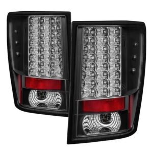 Jeep Grand Cherokee 07-10 LED Tail Lights - Black - Image 1