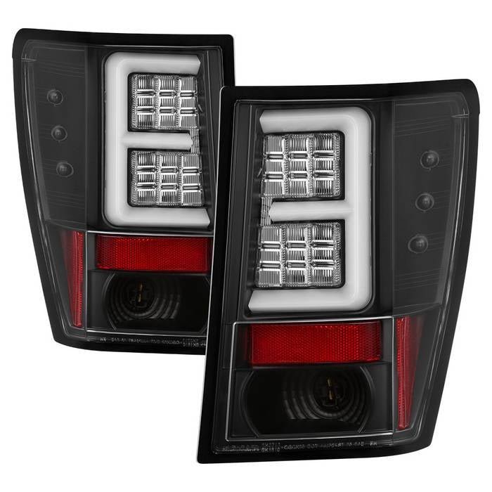 Jeep Grand Cherokee 07-10 Light Bar LED Tail Lights- Black
