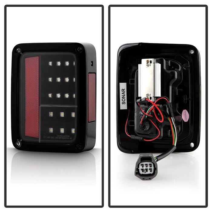 Jeep Wrangler (JK JKU) 07-18 LED Tail Lights - Black