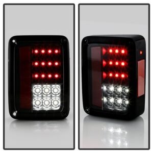 Jeep Wrangler (JK JKU) 07-18 LED Tail Lights - Black - Image 5