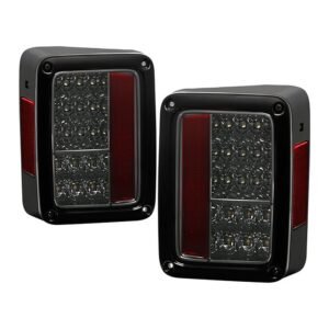 Jeep Wrangler (JK JKU) 07-18 LED Tail Lights - Smoke - Image 1
