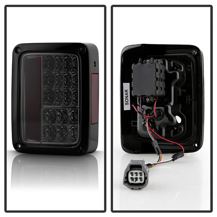 Jeep Wrangler (JK JKU) 07-18 LED Tail Lights - Smoke