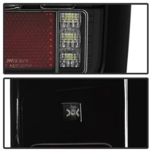 Jeep Wrangler (JK JKU) 07-18 Version 2 Light Bar Sequential Turn Signal LED Tail Lights - Black - Image 4