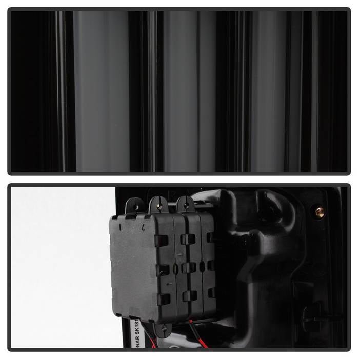Jeep Wrangler (JK JKU) 07-18 Version 2 Light Bar Sequential Turn Signal LED Tail Lights - Black Smoke