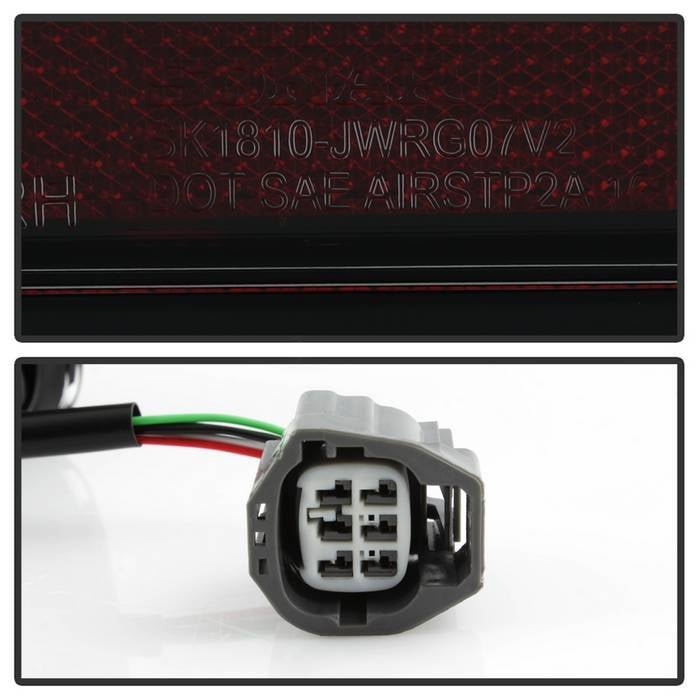 Jeep Wrangler (JK JKU) 07-18 Version 2 Light Bar Sequential Turn Signal LED Tail Lights - Black Smoke