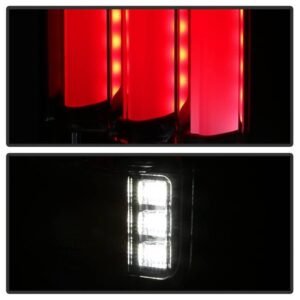 Jeep Wrangler (JK JKU) 07-18 Version 2 Light Bar Sequential Turn Signal LED Tail Lights - Black Smoke - Image 6